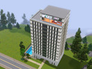 Sims 3 — Worshire Tower Luxury Penthouse by Zardi2 — This high-rise apartment building features a two-story luxury