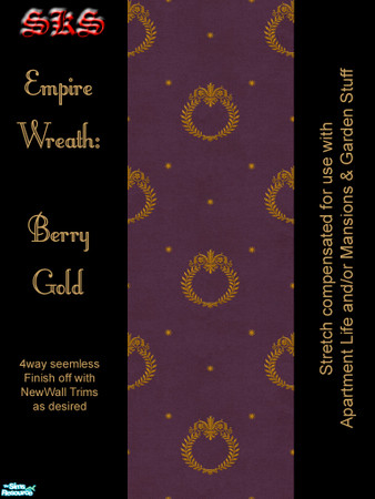 Sims 2 — Gold Empire Wreath AL Set - Berry by 71robert13 — Golden Laurel Wreaths, Classical scroll work and stars