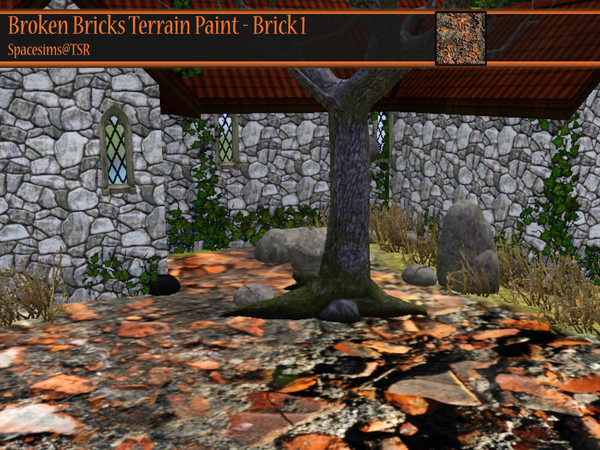 Sims 3 — Broken Bricks Terrain Paints - Brick 1 by spacesims — Part 1 of the Broken Bricks Terrain Paints set. Please do