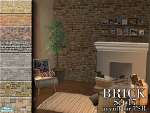 Sims 2 — Brick Set17 by ayyuff — 8 brick walls..