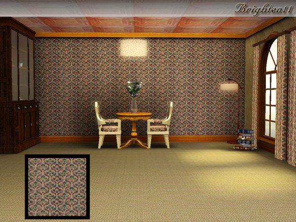 Sims 3 — BR11 Classic Wave by Brighten11 — Classic Wave - A new floral pattern from Brighten11. Works nicely with walls,