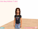 Sims 2 — Navy Hollister T-shirt by Pompomstar — Navy hollister t-shirt for your little girlies!