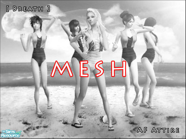 Sims 2 — [ Breath ] - AF Attire MESH by Screaming_Mustard — The MESH. Please don\'t reupload, ask before recolouring!