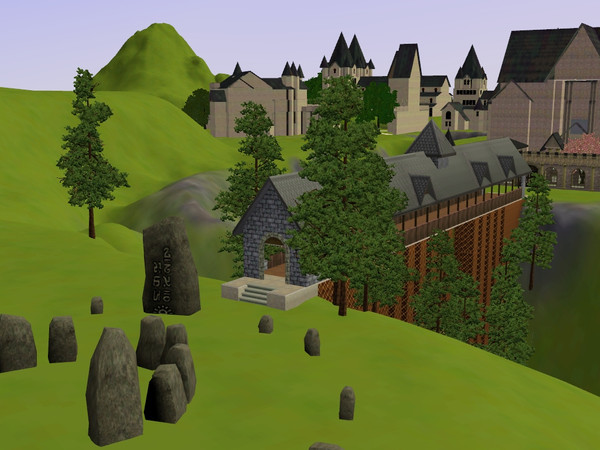 Sims 3 — Hogwarts Covered Bridge by tony444 — One of the many entrances at Hogwarts, this bridge is destroyed in the