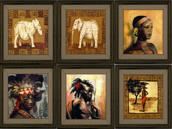 Sims 3 — The Dark Continent Paintings by Shalea — A set of paintings depicting life in the Dark Continent aka Africa. For