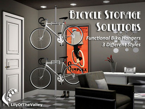 Sims 3 — Bicycle Storage Solutions by LilyOfTheValley — Nowhere to store bicycles in your tiny apartment? Looking for