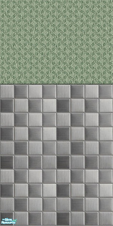 Sims 2 — Modern Stainless Wall V by HugeLunatic — Modern brushed steel wall, with a multi-tone brushed steel tiles. 2