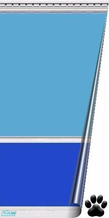 Sims 2 — Dolphin Cove - Dining Room - 2 Toned Blue Wall by MinnieMinPin — 