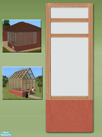 Sims 2 — Greenhouse Wall - Terracotta - Metal Frame by Shakeshaft — Part of a new mesh set of Greenhouse walls, there are
