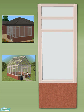 Sims 2 — Greenhouse Wall - Spice - White Frame by Shakeshaft — Part of a new mesh set of Greenhouse walls, there are 6