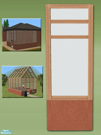 Sims 2 — Greenhouse Wall - Spice - Metal Frame by Shakeshaft — Part of a new mesh set of Greenhouse walls, there are 6