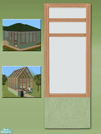 Sims 2 — Greenhouse Wall - Green - Metal Frame by Shakeshaft — Part of a new mesh set of Greenhouse walls, there are 6