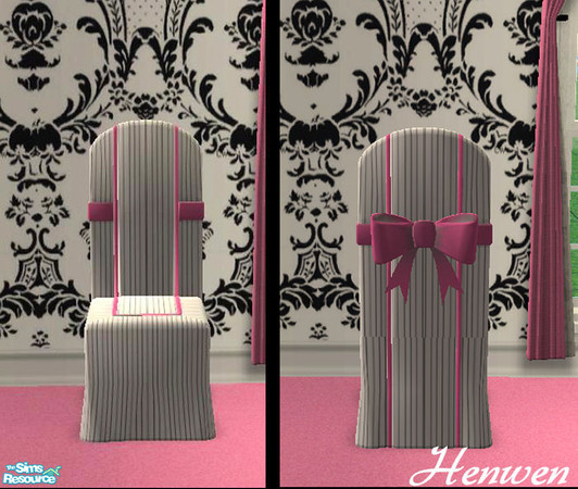Sims 2 — Chair Bowdacious Stripe by Henwen — 