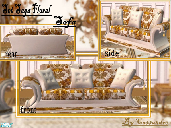 Sims 2 — Saga Floral living - sofa by kibanahnah — Recolor of Helga86\'s wonderful \" Saga living\". In
