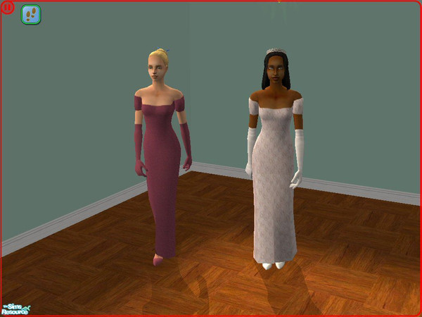Sims 2 — Textured Formal by gil_shalos — 2 Formal gowns in textured material Gown is from the base game