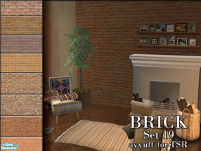 Sims 2 — Brick Set19 by ayyuff — 8 brick walls..