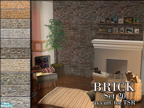 Sims 2 — Brick Set20 by ayyuff — 10 brick walls..