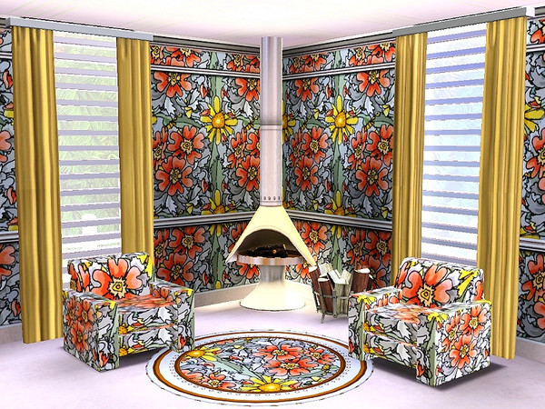 Sims 3 — marcorse_oranges&lemons by marcorse — Daisies in two varieties and in shades of orange and lemon, against