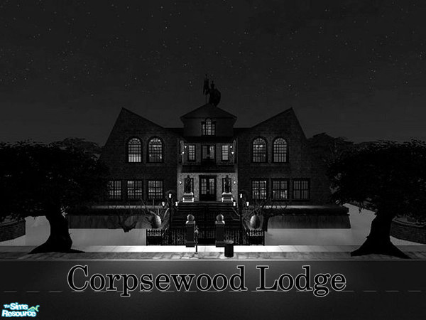 Sims 2 — Corpsewood Lodge by Benjam1232 — Corpsewood Lodge - A spacious yet spooky family home. Comprises 5 bathrooms (1
