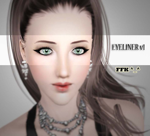 Sims 3 — af makeup eyeliner long by ffk1993 — it's just like the original eyeliner, only recolourble for1. i swear that i