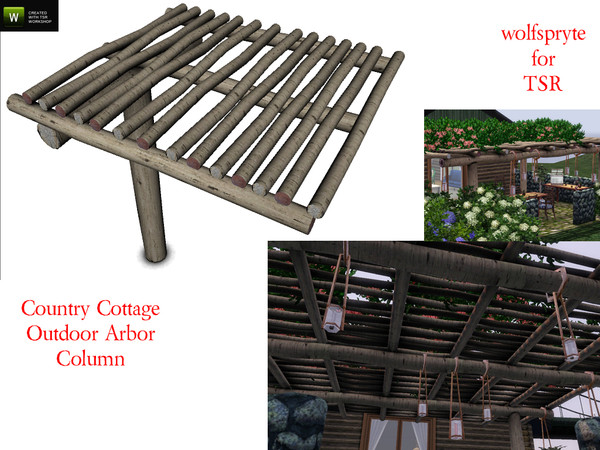 Sims 3 — Country Cottage Outdoor Column by wolfspryte — part of the Country Cottage Outdoor Collection Use with the