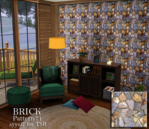 Sims 3 — Brick Pattern71 by ayyuff — Brick Pattern 71