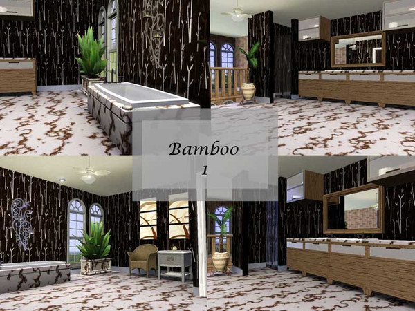 Sims 3 — Bamboo 1 by dixie_blue012000 — Beautiful bamboo pattern with bamboo sillouettes