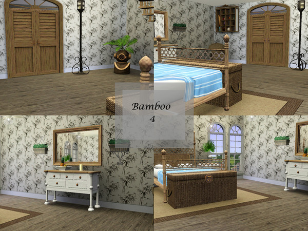 Sims 3 — Bamboo 4 by dixie_blue012000 — Beautiful bamboo pattern with bamboo sillouettes