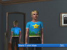 Sims 3 — Mario T-Shirt Blue by totalgaara2 — Mario T-shirt for a fan game. Blue color recommended: (Multicolored)