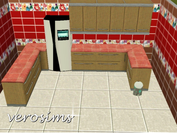 Sims 3 — Red marble by verosims3 — Pattern recolorable. Marble perfect for kitchen or bath