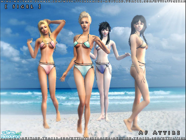 Sims 2 — [ Sigel ] - AF Attire by Screaming_Mustard — A new set of swimsuits build on a new ~super curvy~ mesh for you