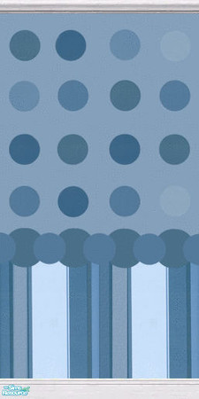Sims 2 — Blue Spirit Walls paint - Border, dots N\' stripes by alechan — Blue Spirit Wall paint with Border Dots and