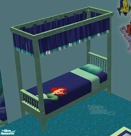 Sims 2 — Calli\'s Ariel Canopy Bed by Callisto149 — A beautiful canopy bed for your little princess. The canopy takes