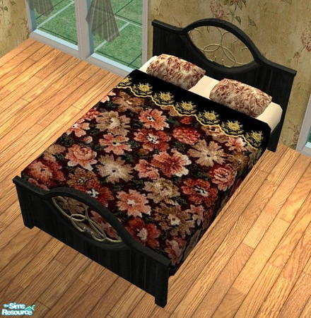 Sims 2 — Dynasty Bedroom - Bed by Riverwillows — Lovely bedroom in pretty reds and a touch of the Orient. All items base