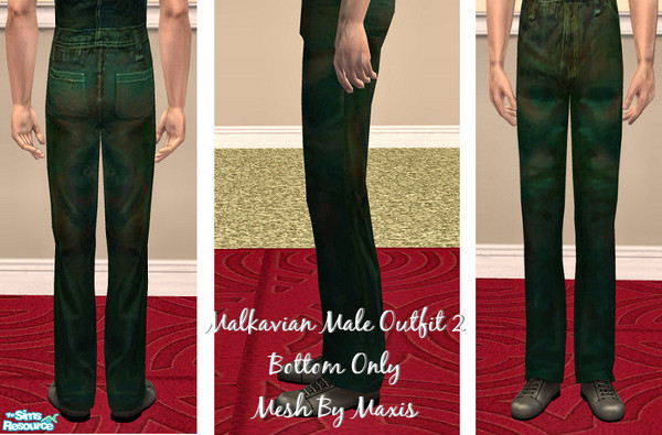 Sims 2 — Male Malkavian Outfit 2 (Bottom) by yagami-sama — My re-creation of the Male Malkavian outfit in Vampire The