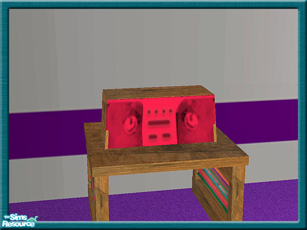 Sims 2 — Svealyns TC75 Teen Bedroom - Stereo by Svealyn — A recolour of \"Grim\'s Chemical Romance Teen Room\"