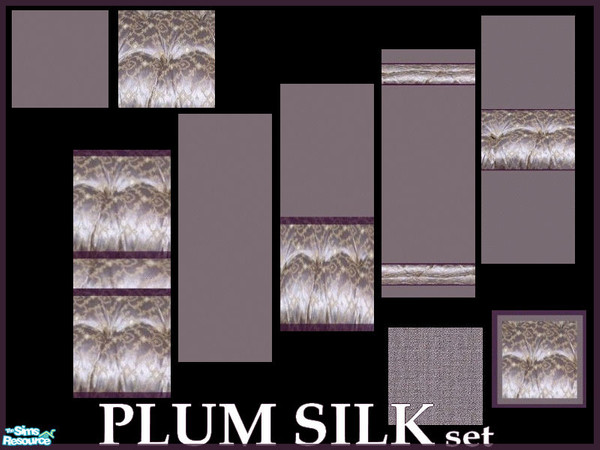 Sims 2 — Cassandre\'s set Plum silk by kibanahnah — A set of 6 walls and 4 floors, with a sweet plum color. Your simmies