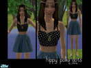 Sims 2 — Polka Dots & Denim Skirt by jodeusp2 — The perfect outfit for your sim\'s summer music festivals :) The mesh