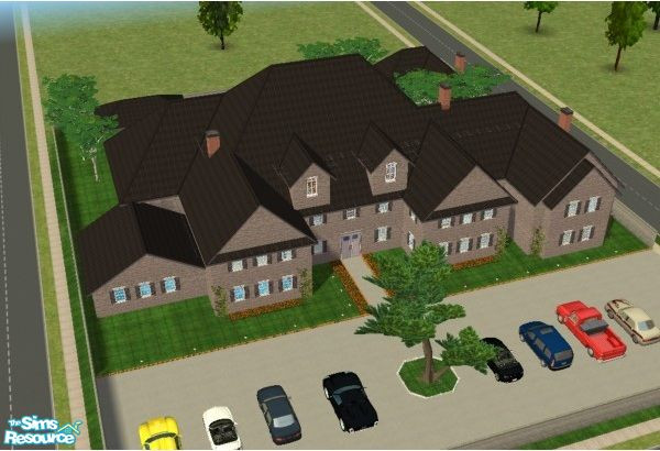 Sims 2 —  by freddesulme2 — Huge mansion perfect for a big family. It has a kitchen, a dining room, a study, 7 bedrooms