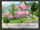 Sims 3 — My Victorian Dollhouse by Bugab00 — Such an adorable little Victorian home with an accented pink roof and