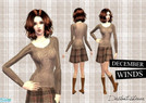 Sims 2 — [Distant-shiver] - December Winds by Distant-shiver2 — A cute brown embroidered outfit - enjoy :)