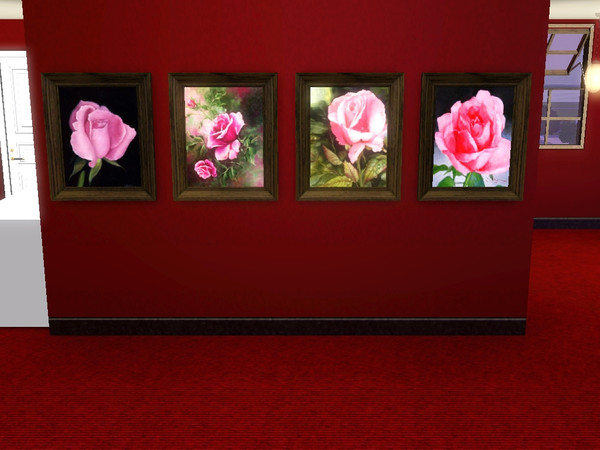 Sims 3 — Floral Paintings Set 04 by anura32 — A set of paintings bringing out the beauty of roses - especially pink