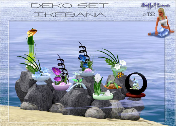Sims 3 — Decorating Set  by BuffSumm — A set of 9 different styled Ikebana plants for decorating your simhome and in