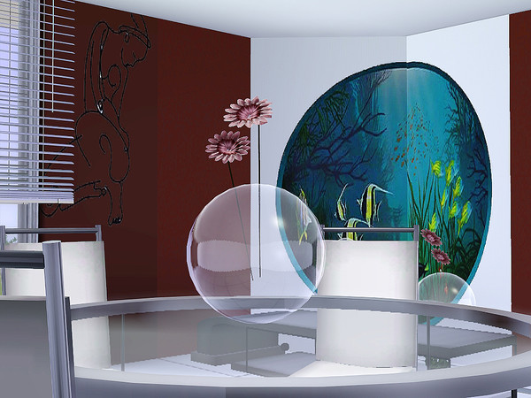 Sims 3 — flowers dining design liner by jomsims — flowers dining design liner