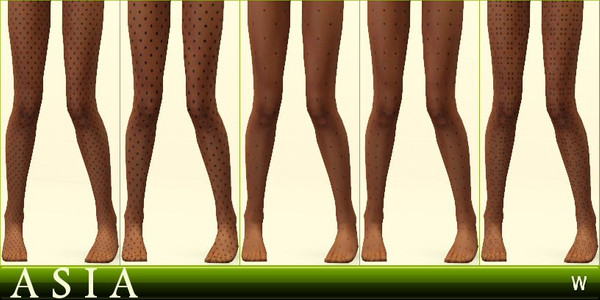 Sims 3 — ASIA-A-003 by Eva — ASIA-A-003 polka-dot socks - 5 different patterns