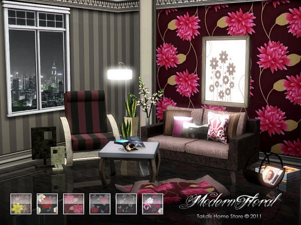 Sims 3 — Modern Floral 3 by Takdis — Requires: Only Main Game