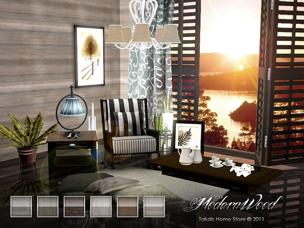 Sims 3 — Modern Wood 1 by Takdis — Requires: Only Main Game