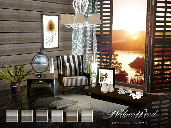 Sims 3 — Modern Wood 6 by Takdis — Requires: Only Main Game