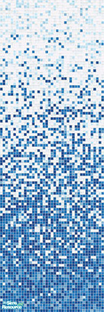 Sims 2 — Wall blue tile 004 by Semitone — Blue Tile Wall