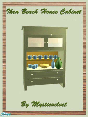 Sims 2 — Ikea-Beach House-Dining - Cabinet by MysticVelvet — These Meshes are based on the Ikea Beach House furnishing.